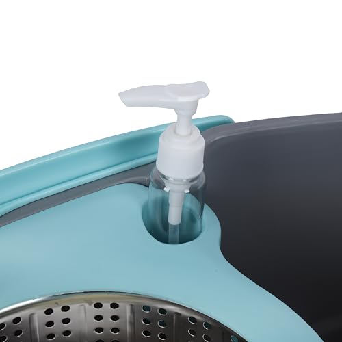 Delcasa Easy Wring & Clean Spin mop & Bucket Set with Foot Pedal Floor mop with Spinning Wringer Turbo Refill 100% Microfibre mop Head - Medaid International