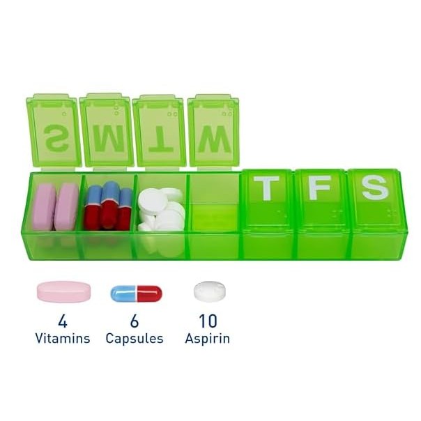 Asherpro Spring Valley Omega-3 Fish Oil, 1000mg, Omega 3 Fish Oil, Fish Oil Omega 3 Supplements,Omega3, Omega 3 Fatty Acid Supplements, Fish Oil Supplements,= 120 Count + Pill Organizer - Medaid International