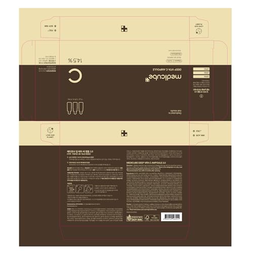 Medicube Deep Vita C Serum 2.0 || 14.5% Pure Vitamin C reduce the appearance of hyperpigmentation, dark spots, and blemishes | 16 self-tests complete | Korean skincare (10g * 3 bottles) - Medaid International