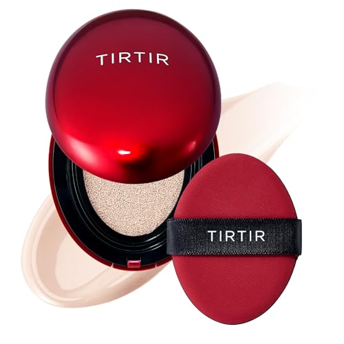 TIRTIR Mask Fit Red Cushion Foundation | Japan's No.1 Choice for Glass skin, Long-Lasting, Lightweight, Buildable Coverage, Semi-Matte (23N Sand, 0.63 Fl Oz (Pack of 1)) - Medaid