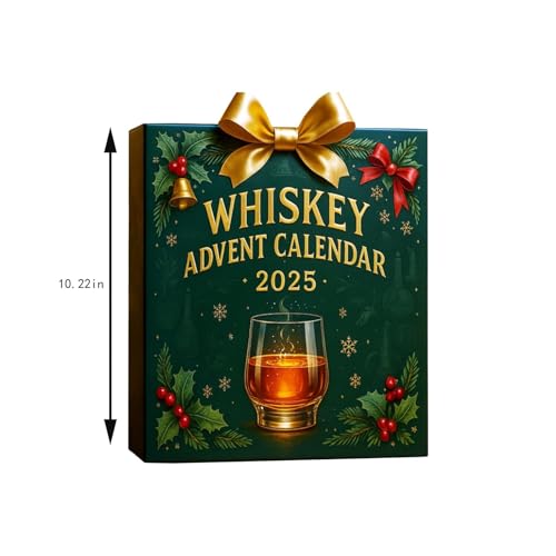 2025 Whiskey Advent Calendar, 16 Set A Daily Tasting Journey Through the World of Whiskey,Unique Christmas Advent Calenda for Men & Whiskey Lovers Room Decorations for Adults(A) - Medaid International