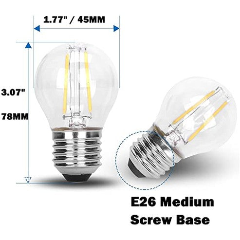 X14 - E27 LED 4W Bulbs G45, 2700K Warm White, Energy Saving, Decorative Lighting
