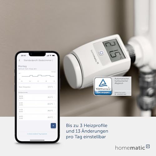 Homematic IP - Smart Radiator Thermostat with App & Voice Control, Alexa Compatible
