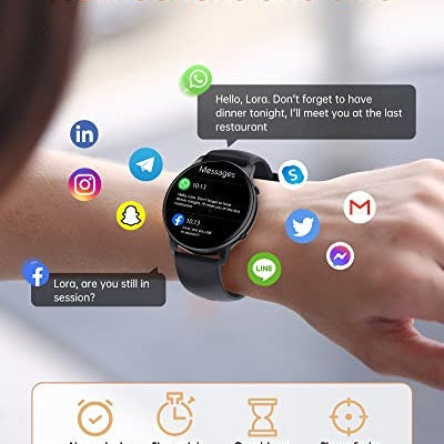 Tuyoma - Smart Watch with 1.32'' Touch Screen, Health Tracking, Call Function