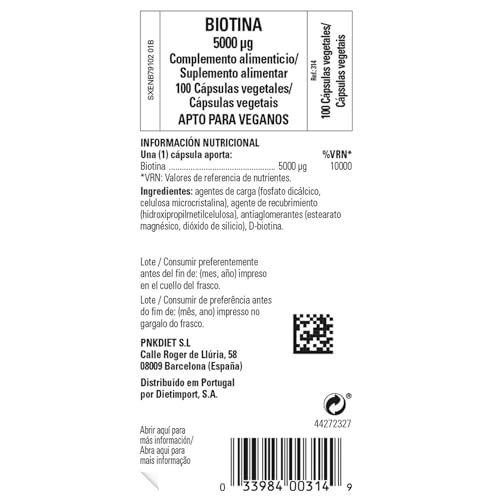 Solgar Biotin 5000Mg Veggie 100 Vc, 100 Ct - Medaid International
