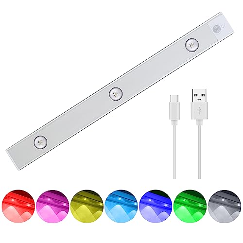 Greesuit - 7 Color LED Under Cabinet Lights, Rechargeable, Motion Sensor, Wireless