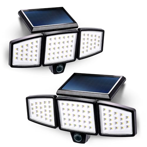 Home Zone - Solar Flood Lights 120° Motion Sensor, Waterproof, 1000 Lumens