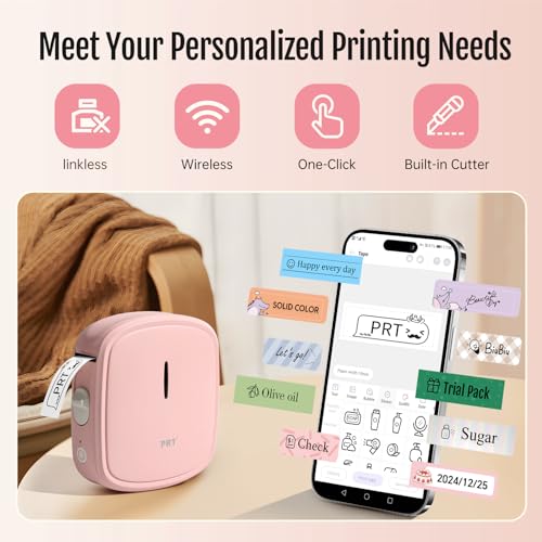 Prt - Customizable Bluetooth Label Maker, Handheld, Compatible with iOS/Android