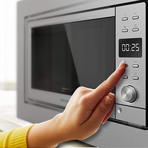 Cecotec - 700W Digital Microwave with 20L Capacity & Grill Function, Silver