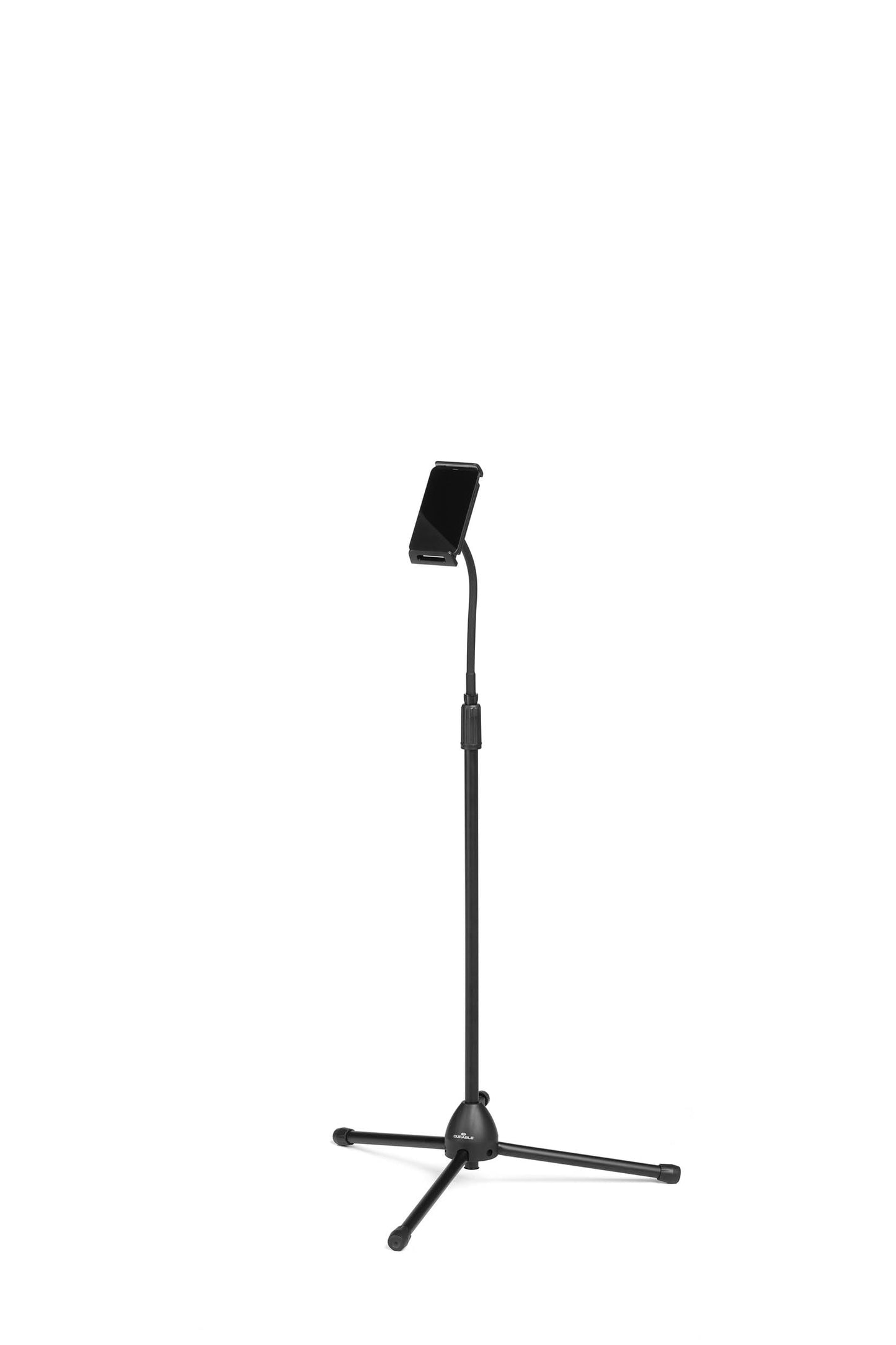 Durable Twist Tablet & Smartphone Table or Floor Stand - Gooseneck 360 Degrees Swivel Mount with Adjustable Height - Compatible with iPhone, Android, iPad, Tablet - Black Tablet & Smartphone Holder - Medaid International