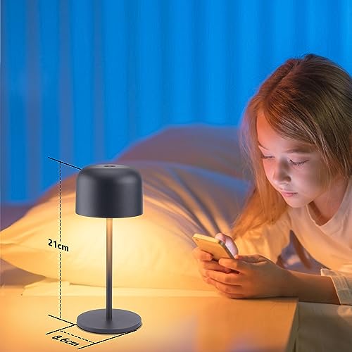 Klighten - Dimmable LED Battery Table Lamp, Wireless, 3 Colors, Rechargeable