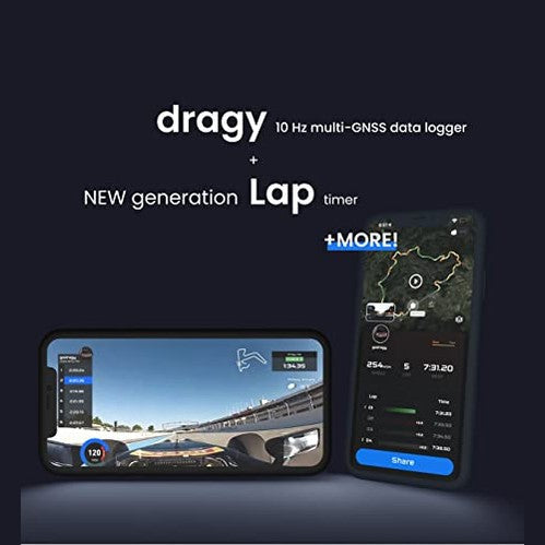 Dragy - GPS Performance Meter with 25Hz Laptimer, Video Overlay, USB-C Charging