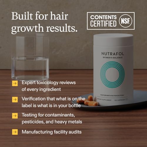 Nutrafol Women's Balance Hair Growth Supplements, Ages 45 and Up, Clinically Proven for Visibly Thicker Hair and Scalp Coverage in 3-6 Months, Dermatologist Recommended - 1 Month Supply Refill Pouch - Medaid International