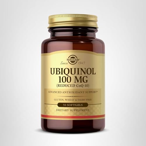 Solgar Ubiquinol 100 mg, 50 Softgels - Advanced Antioxidant Support - Reduced Coenzyme Q10 (CoQ-10) - Gluten Free, Dairy Free - 50 Servings, Standard Packaging - Medaid International