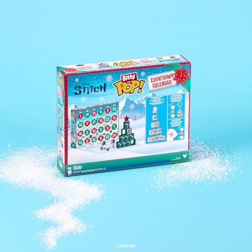 Funko Pop! Bitty Countdown Calendar: Stitch Holiday - 24 Days of Surprises - Collectible Vinyl Mini Figures - Mystery Box - Gift Idea - Holiday Present for Kids - Christmas or Birthday Countdown - Medaid International