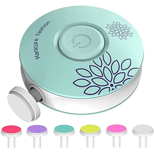 Neovsuny - 6-in-1 Electric Baby Nail File Set with Interchangeable Heads