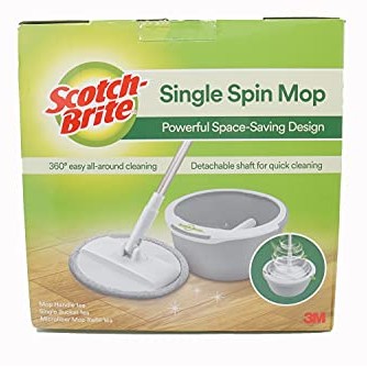 Scotch-Brite 2-in-1 Bucket Spin Mop Set (Includes: mop with Stick, Bucket, mop Refill) | 360 Easy All-Around Cleaning | Cleaning Mop | rinsing and Drying in a Single Bucket | Floors | 1 Set/Pack - Medaid International