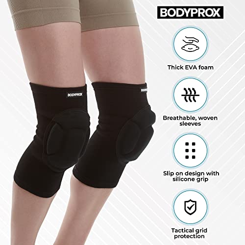 Bodyprox - Protective Knee Pads with Thick Sponge, Anti-Slip Design, Unisex, Collision Avoidance