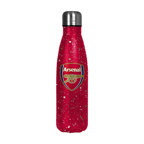 Foco - Arsenal FC Paint Splatter Insulated Water Bottle 500ml, Club Crest, Reusable Design, 20cm Height