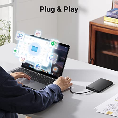 UGREEN - USB C 3.1 Gen 2 2.5 Inch SATA HDD/SSD Enclosure, 6Gbps UASP, Cable Included