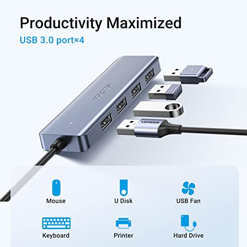 UGREEN - USB C to USB Hub with 4 USB 3.0 Ports, Powered Splitter for Laptops