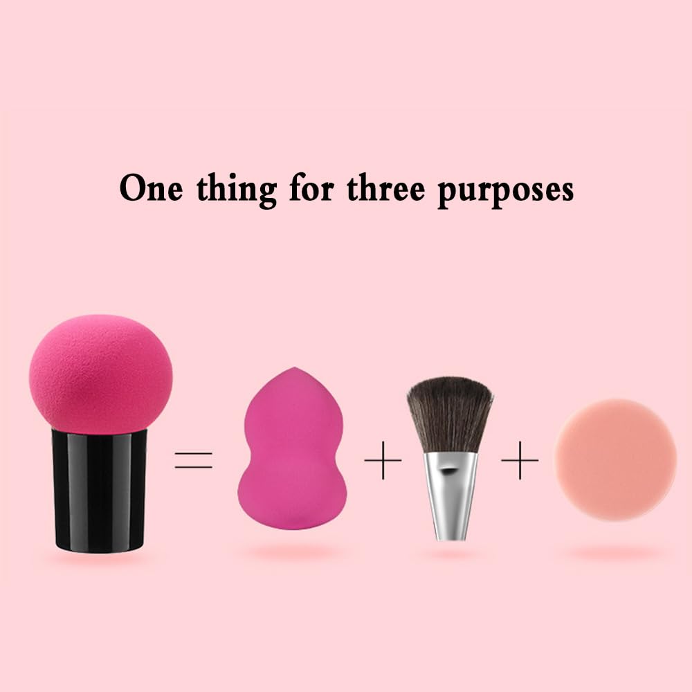 2 Pack Powder Puff Blending Makeup Blenders Sponges Foundation Color Coloring Applicator,Pink - Medaid International