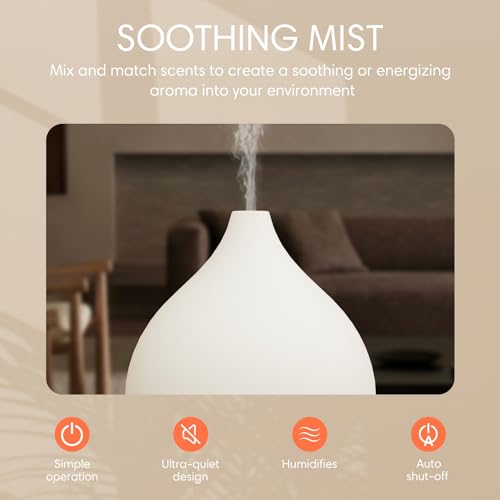 Salking - 100ml Ultrasonic Aroma Diffuser with Auto Shut Off & Warm Light
