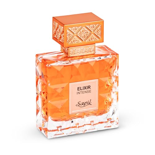 Sapil Elixir Intense Unisex Eau De Parfum – Fresh Spicy Rose Blend with Vanilla & Amber – Long-Lasting Premium Arabic Perfume for Men & Women – 3.38 oz - Medaid International