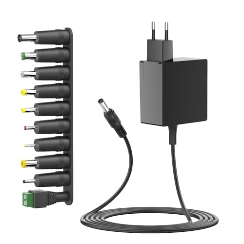 Hky - 12V AC DC Power Supply Adapter, 3A/2A/1A, 100-240V for LED Strips