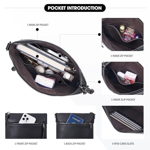 Roulens - Vegan Soft Leather Crossbody Bag with Adjustable Strap & Stylish Design