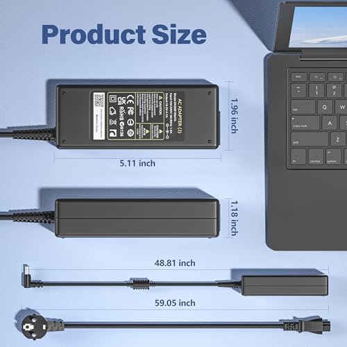 Natno - 90W Charger for Sony Vaio, Compatible with Multiple Models, 19.5V Output