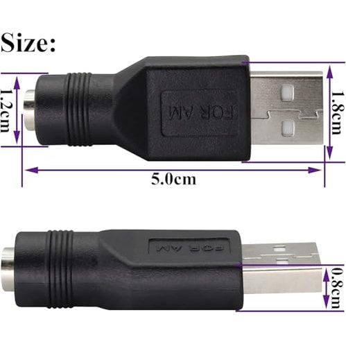 Traovien - USB to DC Power Adapter, 2PCS 5V Connector for USB Devices