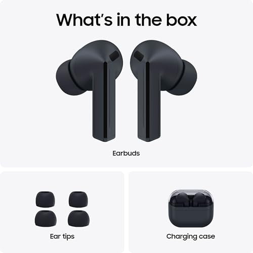 SAMSUNG Galaxy Buds 3 FE (2025) + Galaxy SmartTag2, True Wireless Bluetooth Earbuds, Active Noise Cancellation, Powerful Sound, Clear Calls, Long Lasting Battery, Black [US Version, 2 Year Warranty] - Medaid International