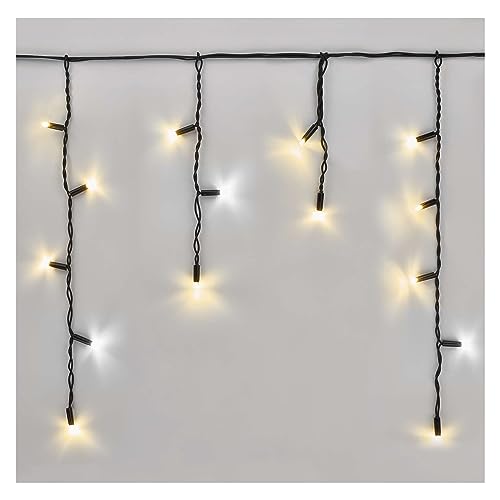 Emos - 3m Ice Rain Fairy Lights, 50 LED, IP44 for Indoor/Outdoor Use