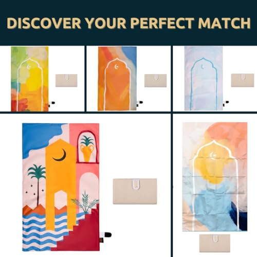 HILALFUL Declutch Me & Pray - Feels Like Winter | Muslim Praying Rug for Adults | Water Resistant | Anti-Slip | Islamic Gift for Eid, Ramadan | for Travel | Lightweight - Medaid International