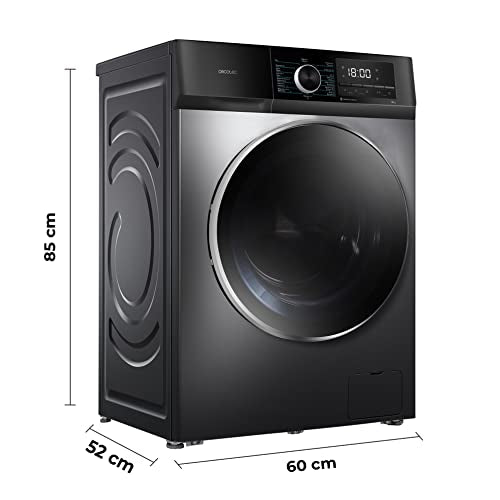 Cecotec - 8 kg Front Load Washing Machine, Inverter Motor, 16 Programs, SteamMax