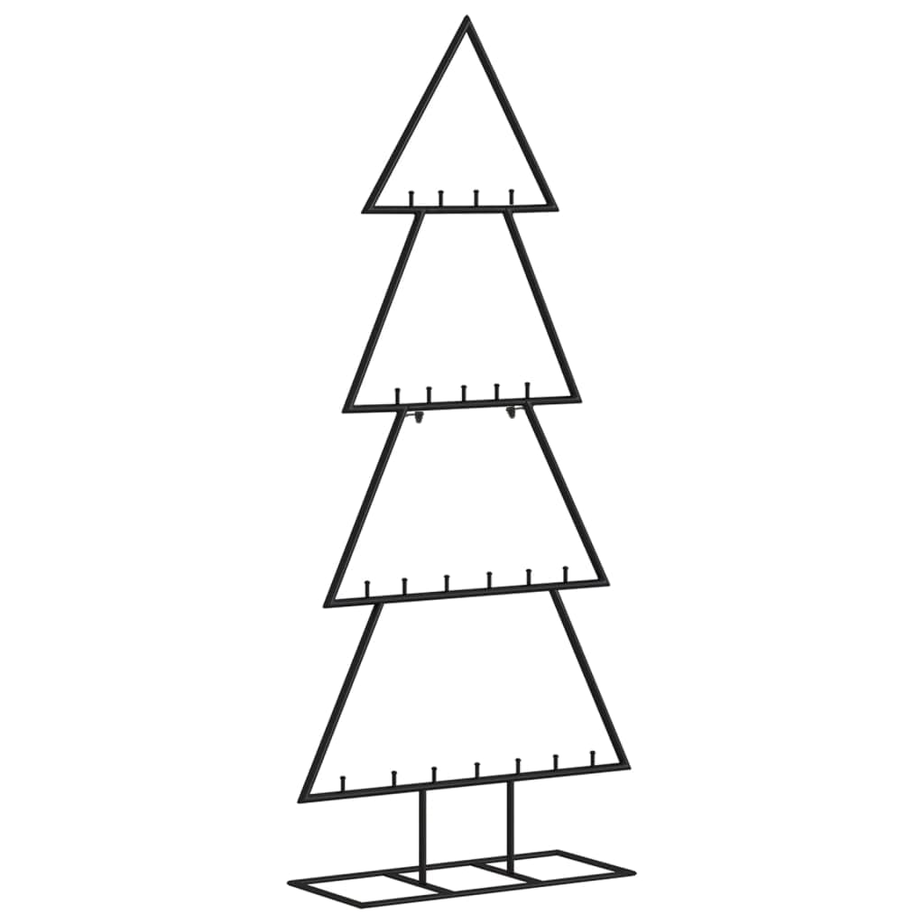 vidaXL Metal Christmas Tree Black Powder-Coated Steel Medium Hooks - Medaid International
