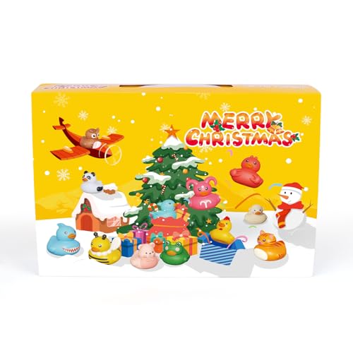 Advent Calendar Boys & Girls, 24 Days Christmas Countdown Calendar, Rubber Ducks Bath Toys, Toys for Toddler, Christmas & Birthday Gifts - Medaid International