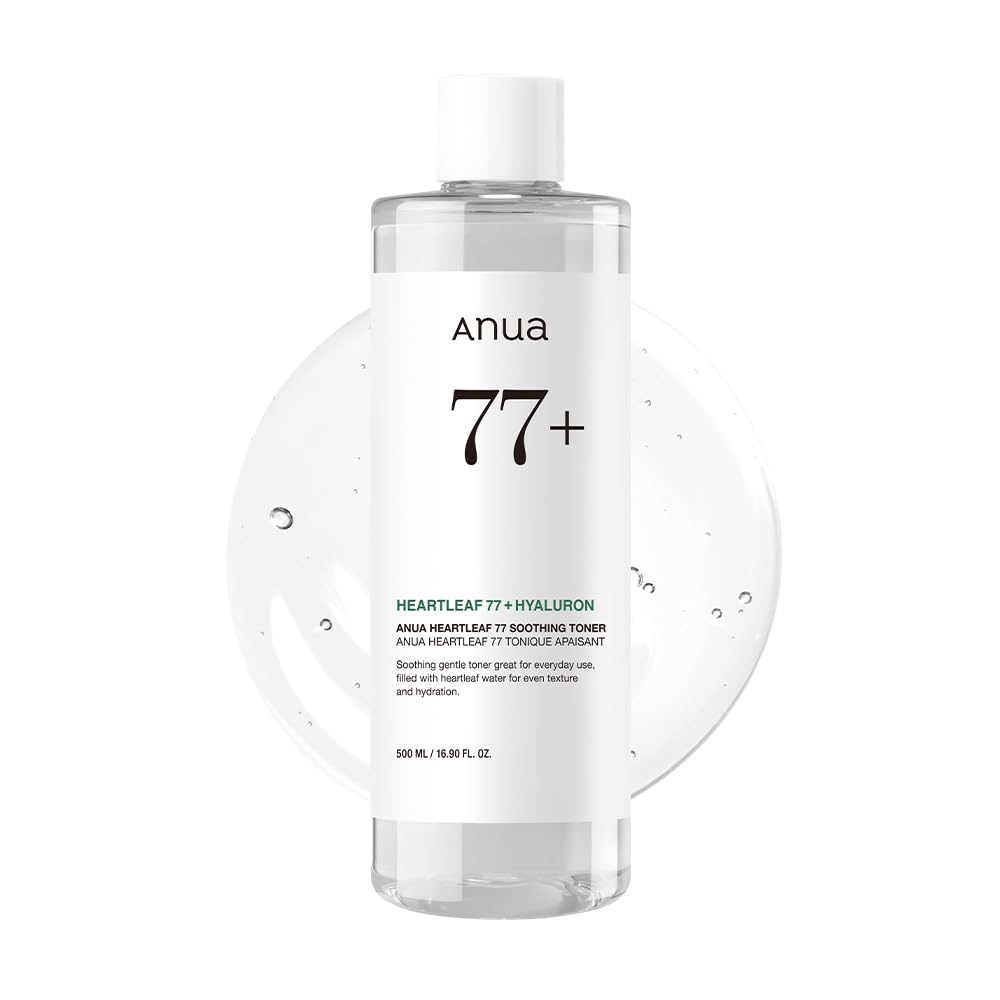 Anua Heartleaf 77 Soothing Toner I pH 5.5 Skin Trouble Care, Calming Skin, Refreshing, Purifying (500ml / 16.9 fl.oz.) - Medaid International