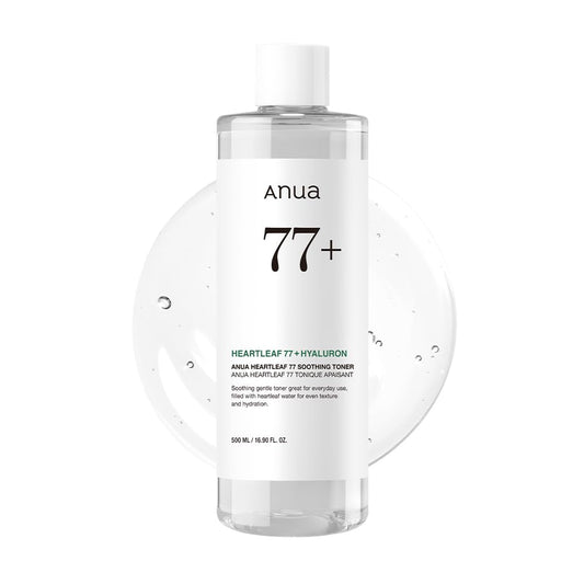 Anua Heartleaf 77 Soothing Toner I pH 5.5 Skin Trouble Care, Calming Skin, Refreshing, Purifying (500ml / 16.9 fl.oz.) - Medaid International