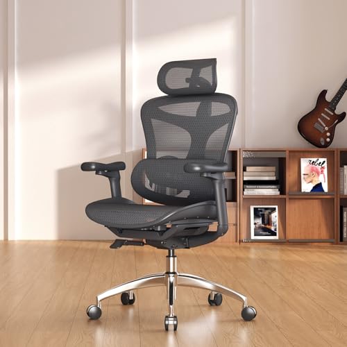 SIHOO Doro C300 Ergonomic Office Chair with Ultra Soft 3D Armrests, Dynamic Lumbar Support for Home Office Chair, Adjustable Backrest Desk Chair, Swivel Big and Tall Computer Chair Black - Medaid International