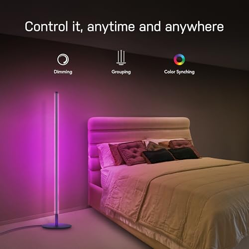 Feit Electric - 42" Smart Floor Lamp, RGBW Color Changing, WiFi, Music Sync