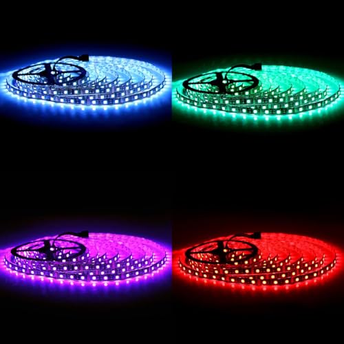 Supernight - 32.8ft RGB LED Strip Lights, 600 LEDs, Color Changing, Black PCB