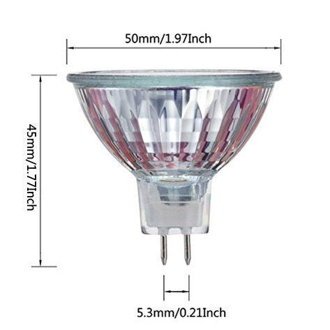 CTKcom - MR16 12V 20W Halogen Light Bulbs (6 Pack) - High Lumens, Bi Pin Base