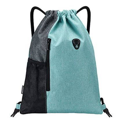 LIVACASA - Water-Repellent Gym Sack with Mesh Pocket & Earphones Hole