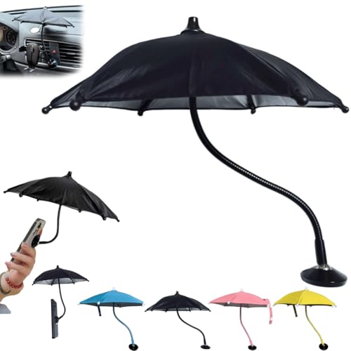 Generic - Magnetic Phone Sunshade Umbrella with 360° Flexibility & Suction Cup Stand