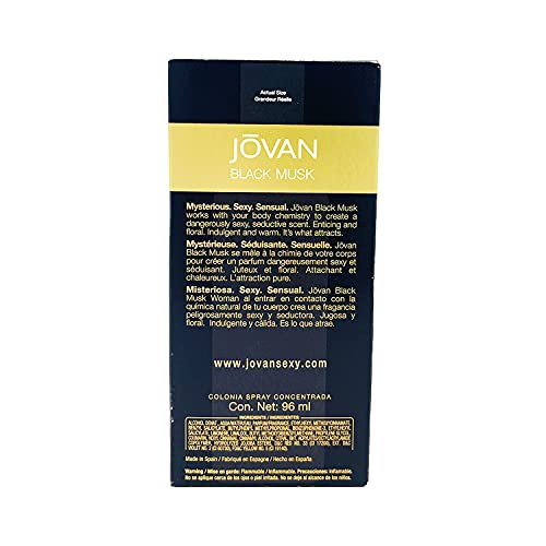 Jovan Black Must perfume 3.25 cologne concentrate spray - Medaid International