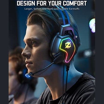 Ozeino - Gaming Headset for Xbox, PS5, PC - Noise Canceling, 3.5mm Jack