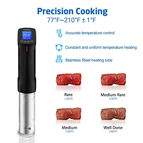 Update Inkbird WIFI Sous Vide Machine ISV-100W| 1000 Watts Sous-Vide Cooker Immersion Circulator with 14 Preset Recipes on APP and Thermal Immersion, Fast-Heating with Timer |Best Gifts - Medaid International