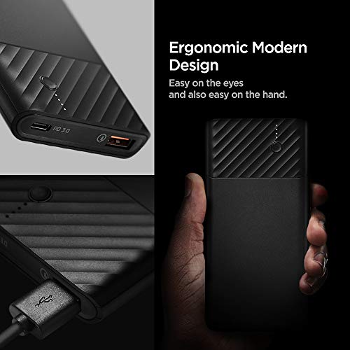 Spigen - 10000mAh Power Bank with USB C PD 18W, Quick Charge, Portable Design